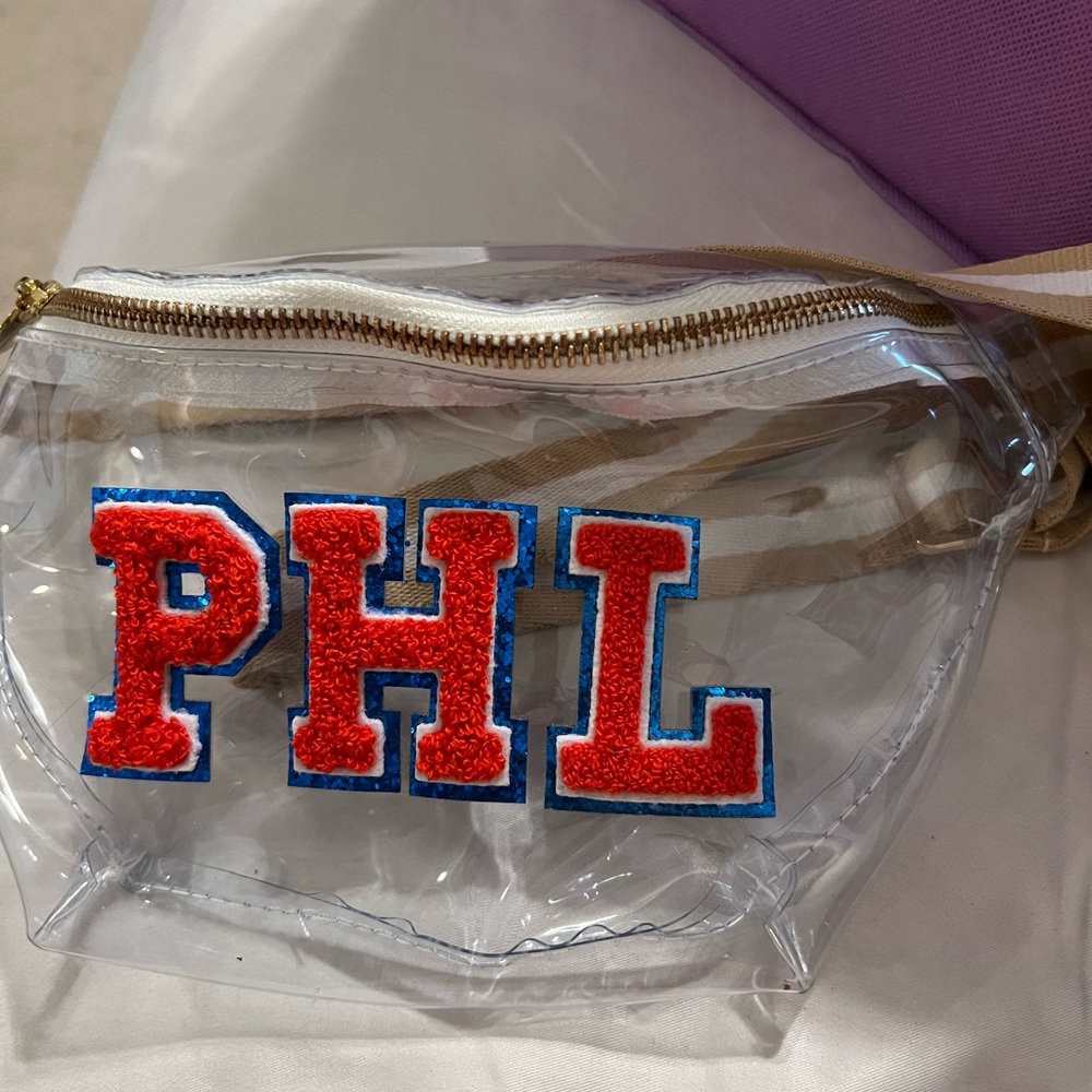 Clear Crossbody Bag with Red PHL Letters